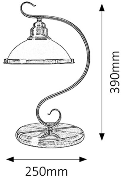 Rabalux 2752 - Namizna svetilka ELISETT 1xE27/60W/230V