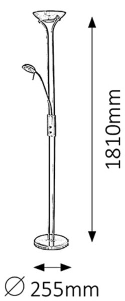 Rabalux 4076 - Zatemnitvena stoječa svetilka BETA 1xR7s/230W + 1xG9/40W