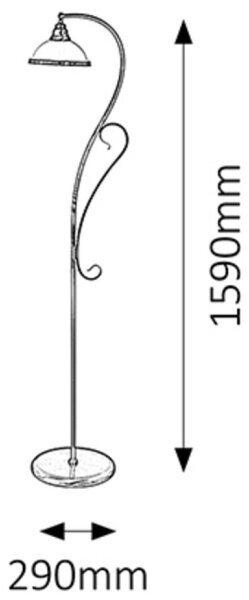 Rabalux 2758 - Stoječa svetilka ELISETT 1xE27/60W/230V