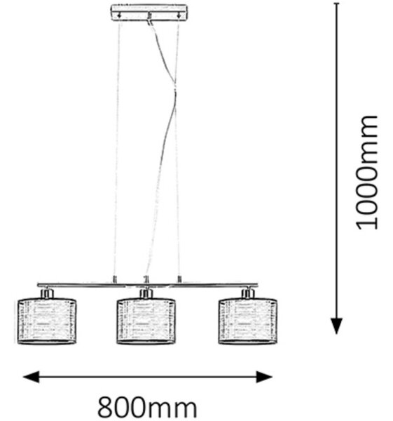 Rabalux 2630 - Obesna svetilka ANASTASIA 3xE27/60W