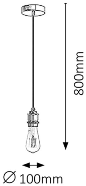 Rabalux 1417 - Obesna svetilka Y FIXY E27/40W bron