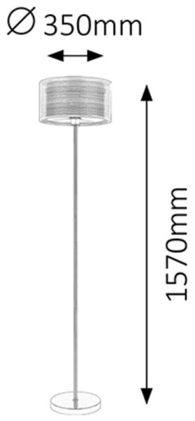 Rabalux 2633 - Stoječa svetilka ANASTASIA E27/60W