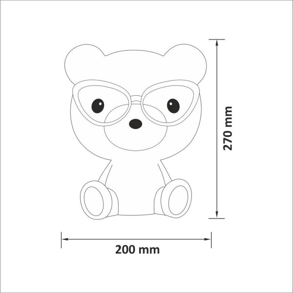 LED Zatemnitvena otroška nočna lučka LED/2,5W miš roza