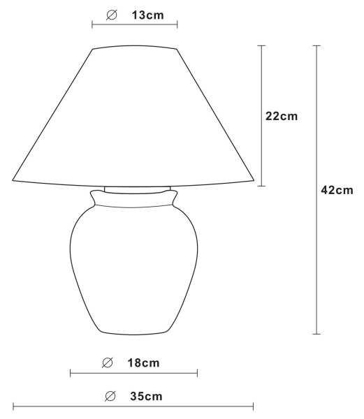 Lucide 47507/81/43 - Namizna svetilka RAMZI 1xE27/60W/230V rjava