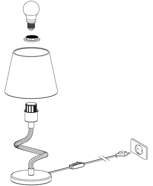 Eglo 43199 - Namizna svetilka RAMPSIDE 1xE27/28W/230V