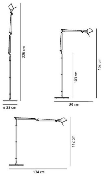 Artemide AR 0947010A+AR A012820 KOMPLET - Talna svetilka TOLOMEO 1xE27/100W/230V