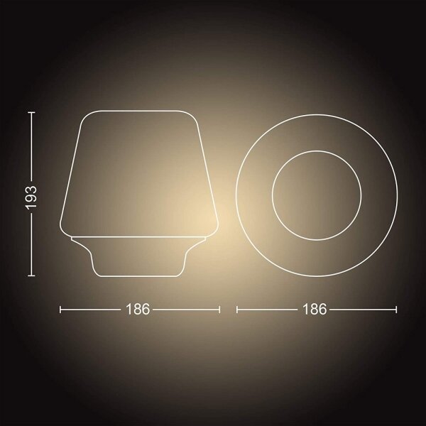 Philips 40801/30/P6 - LED Zatemnitvena svetilka Hue WELLNESS 1xE27/8,5W/230V + Daljinski upravljalnik