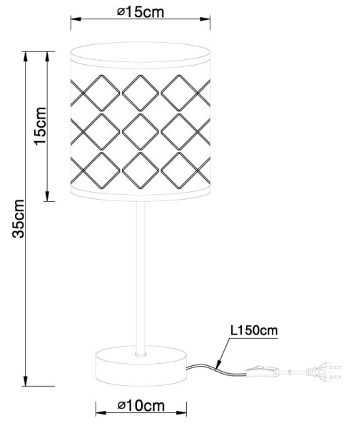 Globo 15229T - Namizna svetilka CLARKE 1xE14/40W/230V