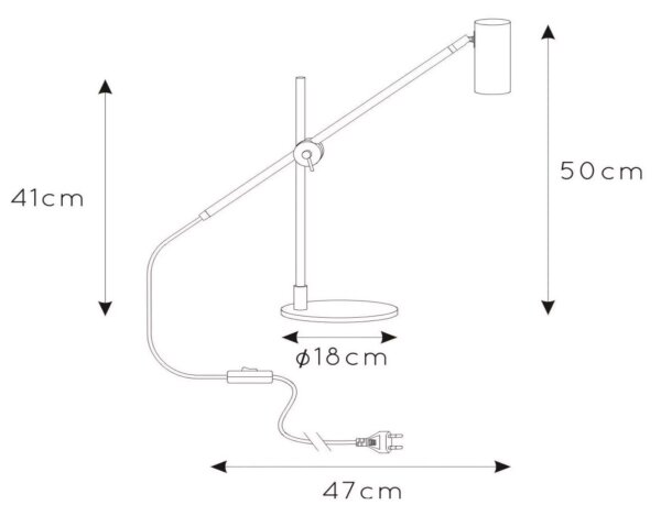 Lucide 30672/01/30 - Namizna svetilka PHILINE 1xGU10/5W/230V