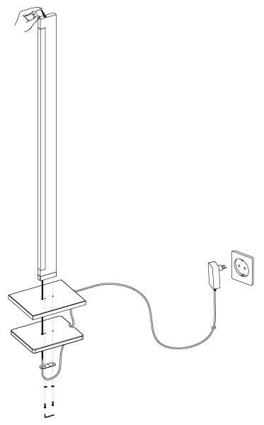 Eglo 99296 - LED Zatemnitvena talna svetilka CAMACHO LED/22W/230V