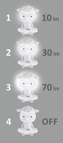 LED Zatemnitvena otroška nočna lučka LED/2,5W/230V ovca siva