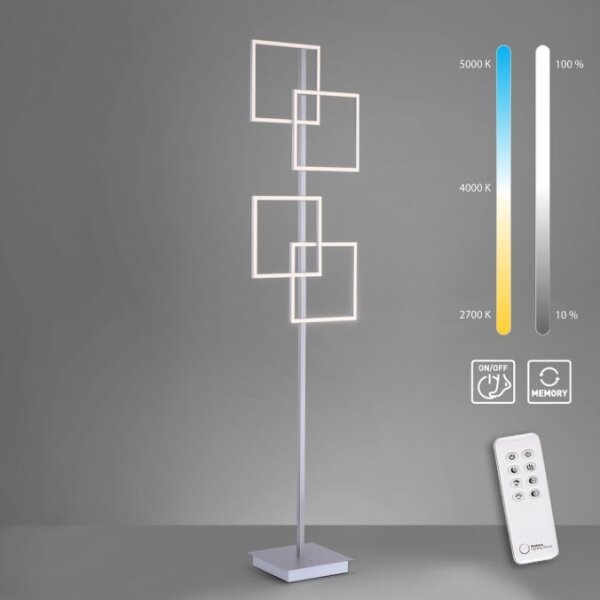 Paul Neuhaus 817-55 - LED Zatemnitvena talna svetilka INIGO 4xLED/8W/230V + Daljinski upravljalnik