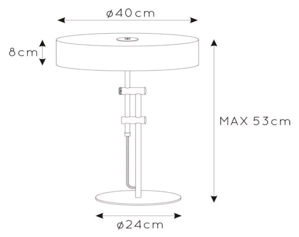 Lucide 30570/02/02 - Namizna svetika GIADA 2xE27/60W/230V