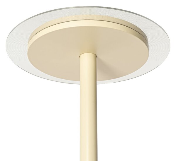 Arcchio LED-stoječa svetilka Frile, bež, višina 190 cm, z možnostjo regulacije, zatemnjen, Bež, Dnevna soba / jedilnica, Aluminij, Sodobni