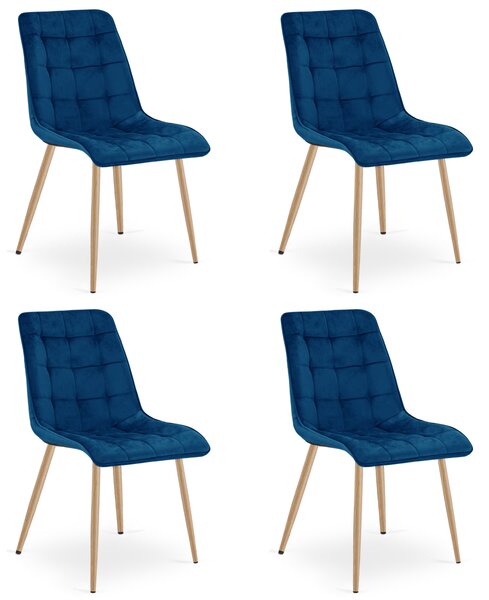 Jedilni stol SPLIT VELVET, moder