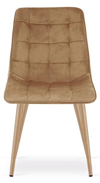 Jedilni stol SPLIT VELVET, rjav
