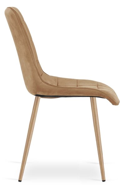 Jedilni stol SPLIT VELVET, rjav