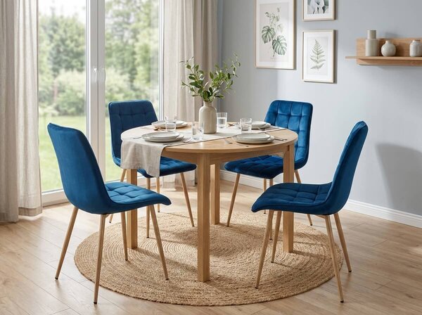 Jedilni stol SPLIT VELVET, moder