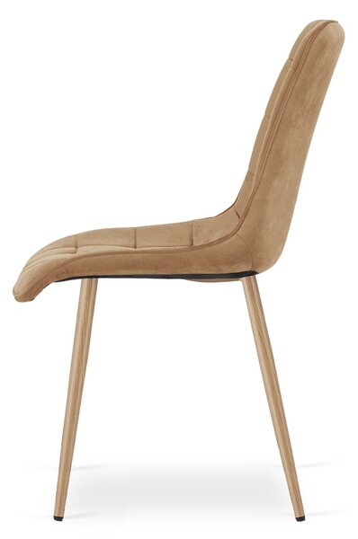 Jedilni stol SPLIT VELVET, rjav