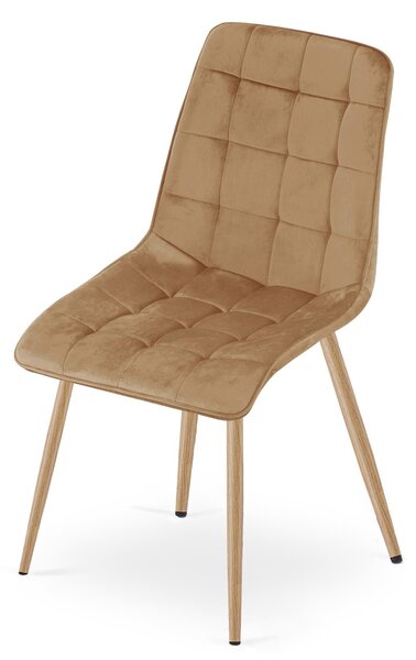 Jedilni stol SPLIT VELVET, rjav