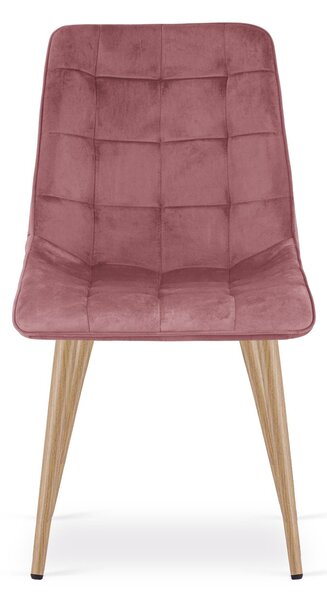 Jedilni stol SPLIT VELVET, roza