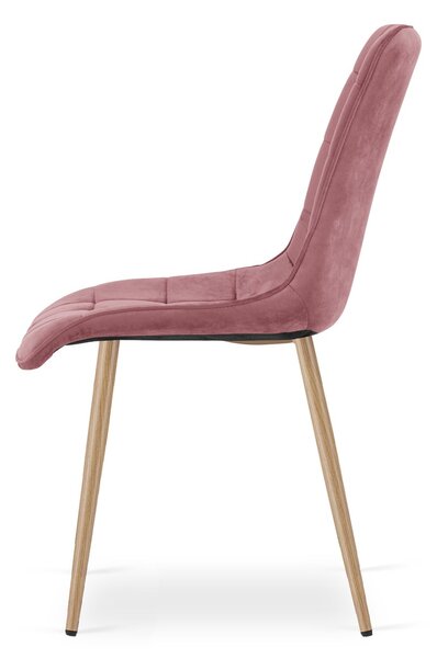 Jedilni stol SPLIT VELVET, roza