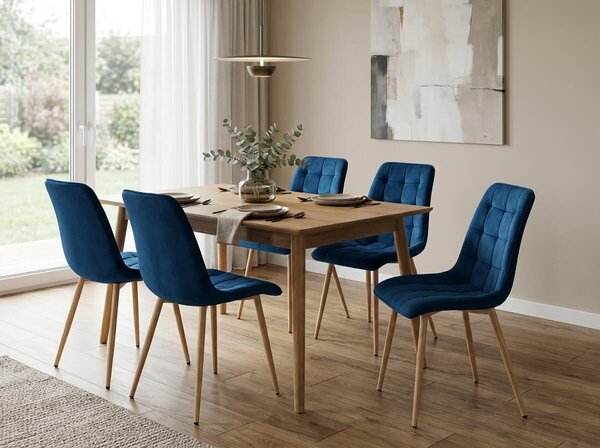 Jedilni stol SPLIT VELVET, moder