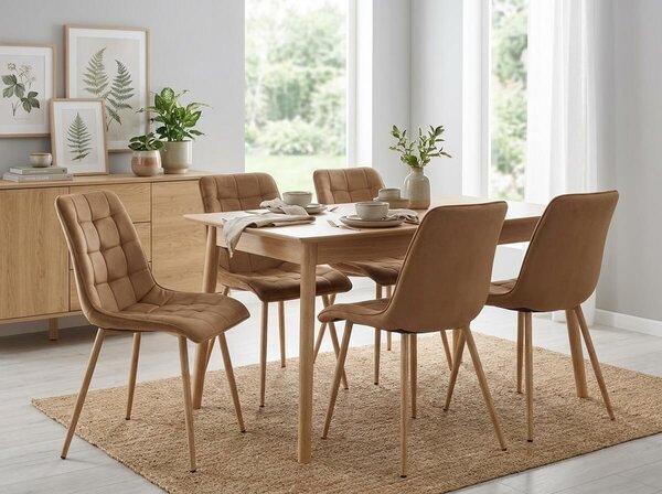 Jedilni stol SPLIT VELVET, rjav