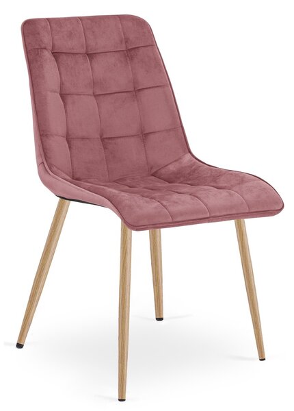 Jedilni stol SPLIT VELVET, roza