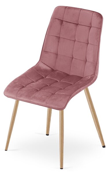 Jedilni stol SPLIT VELVET, roza