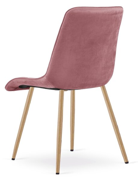 Jedilni stol SPLIT VELVET, roza
