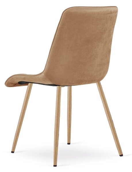 Jedilni stol SPLIT VELVET, rjav