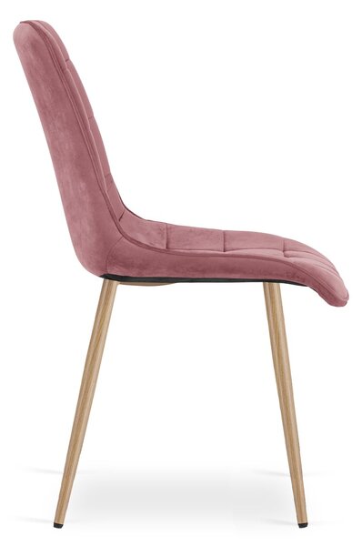 Jedilni stol SPLIT VELVET, roza