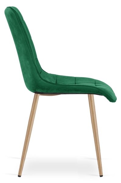 Jedilni stol SPLIT VELVET, zelena