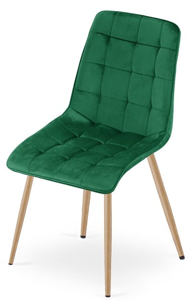Jedilni stol SPLIT VELVET, zelena