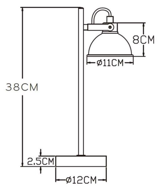 Lucide 45573/01/97 - Namizna svetilka DAMIAN 1xGU10/35W/230V rjava