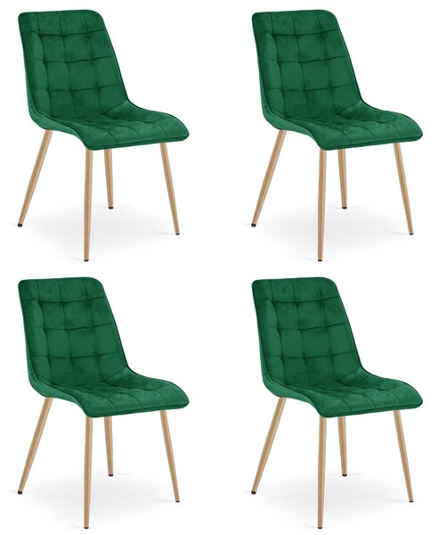 Jedilni stol SPLIT VELVET, zelena