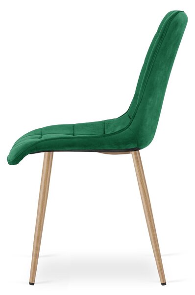 Jedilni stol SPLIT VELVET, zelena