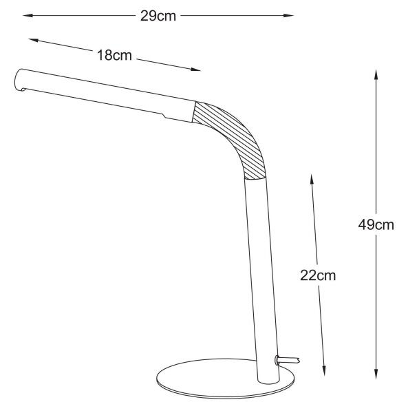 Lucide 36612/03/30 - LED Namizna svetilka GILLY LED/3W/230V črna