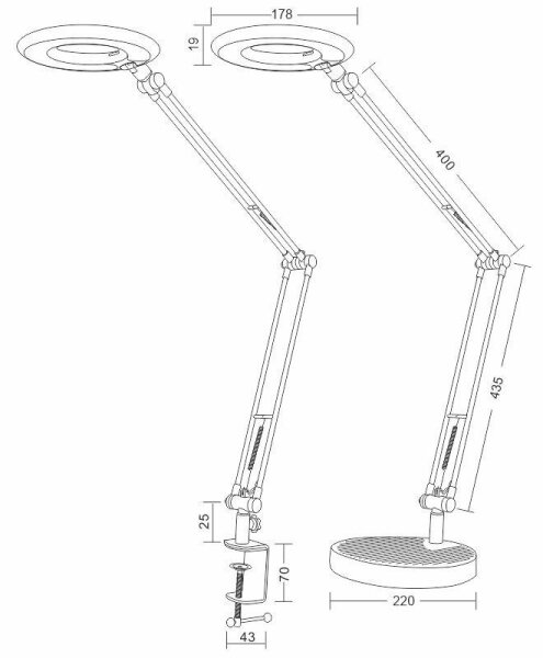 LED Namizna svetilka BIANCA LED/8W/230V