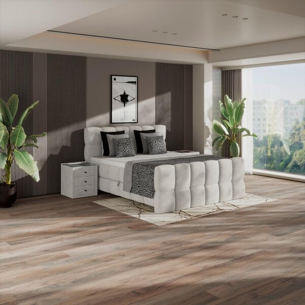 Sembella Postelja Boxspring Brisbane, Krem Barve, 180x200