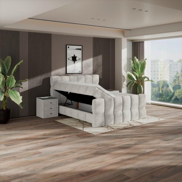 Sembella Postelja Boxspring Brisbane, Krem Barve, 180x200