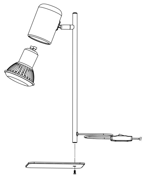 Eglo 98856 - LED Namizna svetilka CEPPINO 1xGU10/4,5W/230V bela