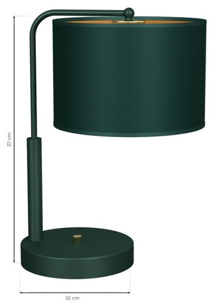 Namizna svetilka VERDE 1xE27/60W/230V zelena