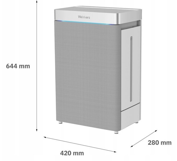 Čistilec zraka - Webber AP9750 SMART AI WIFI 100W
