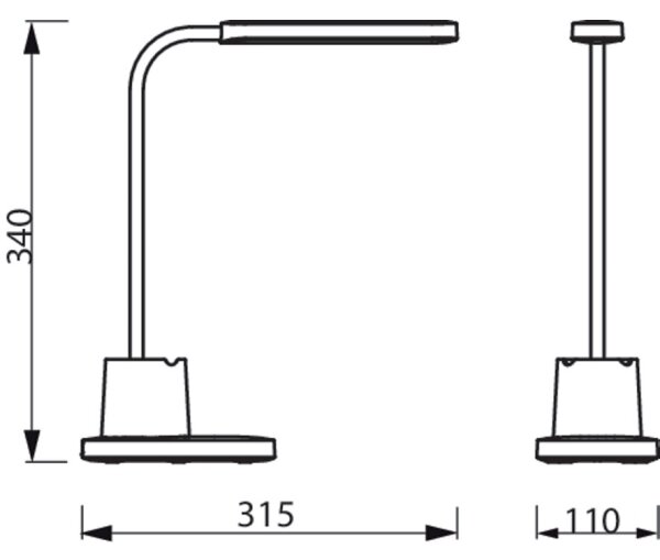 Philips - LED Zatemnitvena namizna svetilka na dotik BUCKET LED/7W/5V CRI 90