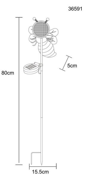 SOLARNA SVETILKA Coralie 15,5/5/80 cm
