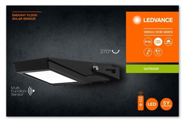 Ledvance - LED Zunanji solarni reflektor s senzorjem FLOOD LED/10W/3,6V IP65