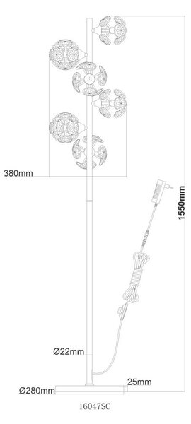STOJEČA LED-SVETILKA VIRINA 3000 K