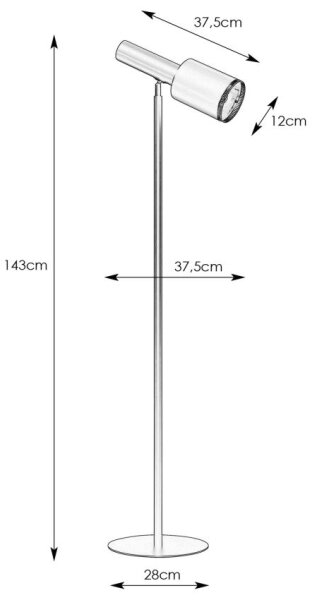 Markslöjd 108542 - Stojalna svetilka OZZY 1xE27/40W/230V črn